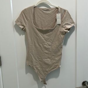 Abercrombie NWT beige square neck bodysuit